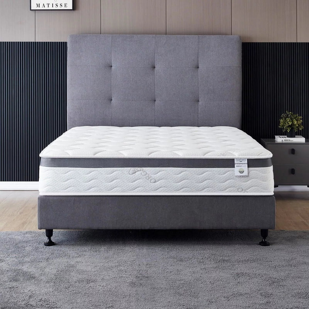 Queen Size 10 Inch Memory Foam Spring Hybrid Mattress S86685