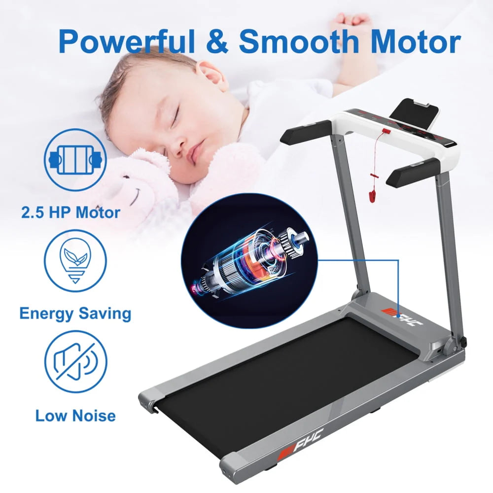 2 in 1 Folding Treadmill with Dual Display A870