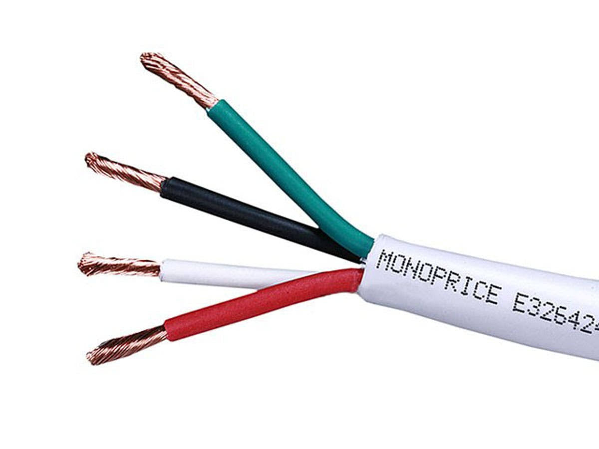 12AWG 4-Conductor Speaker Wire Cable 250ft S129023