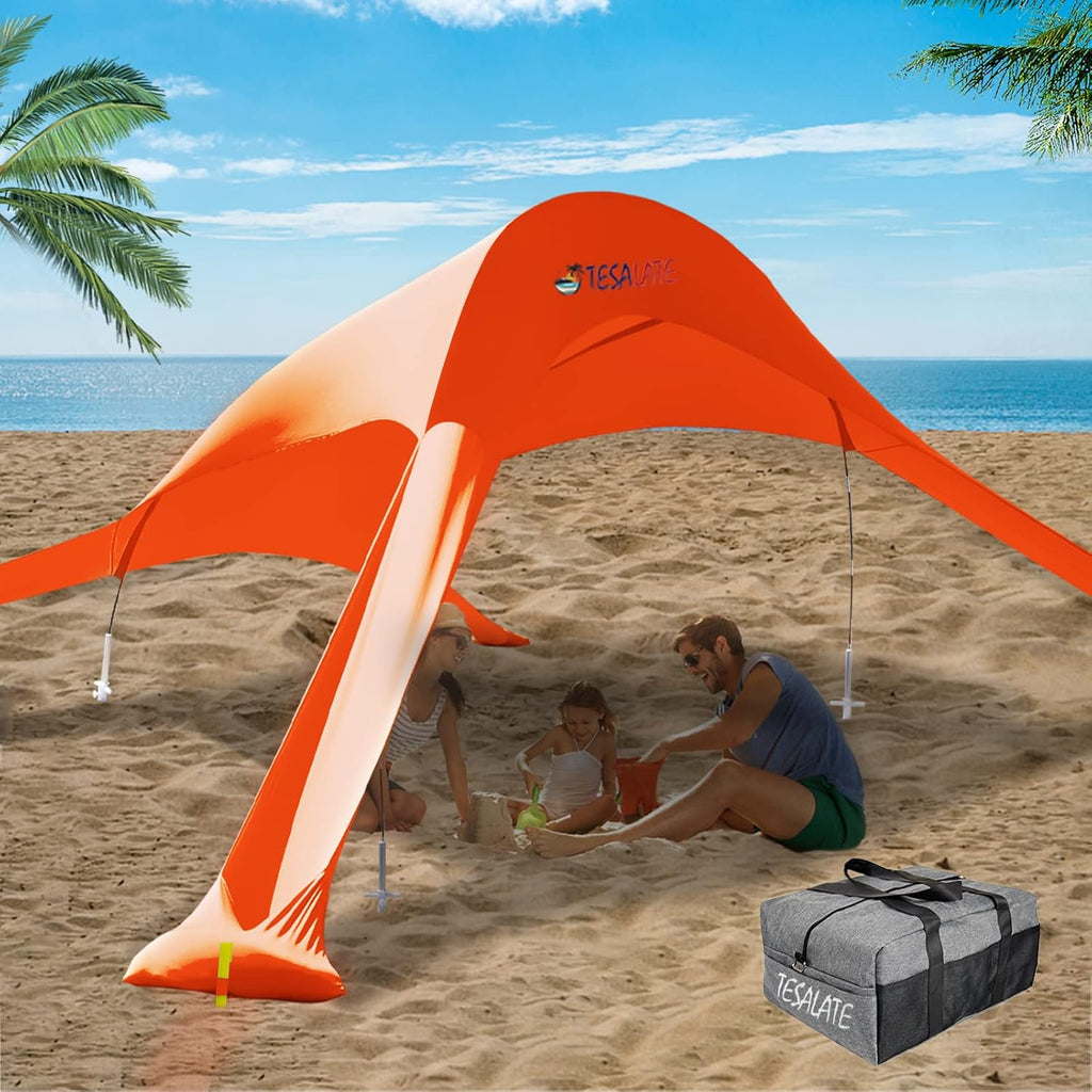 Extra Large UPF50+ Beach Tent with Sand Shovel D577389