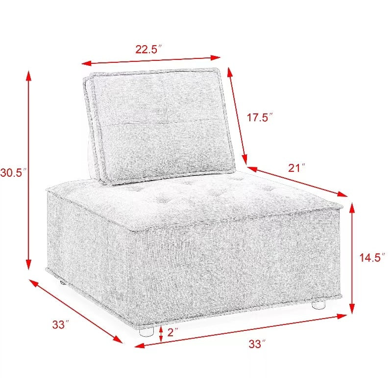 Chenille Grey Modular Sectional Sofa A13192