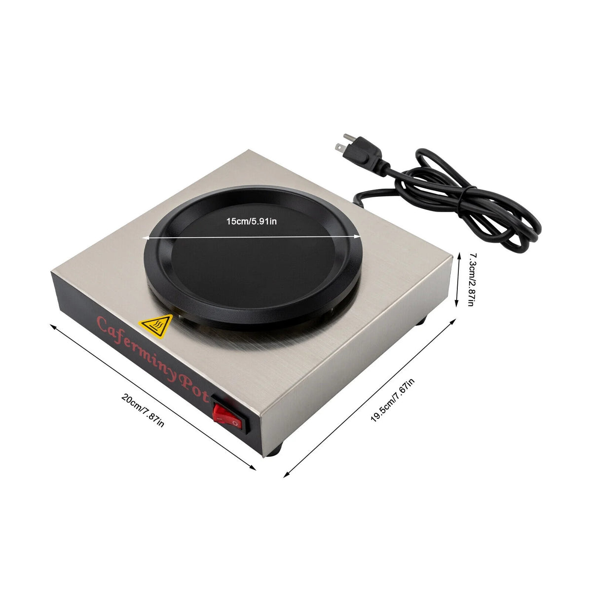 80W Stainless Steel Coffee Warmer Plate N9379