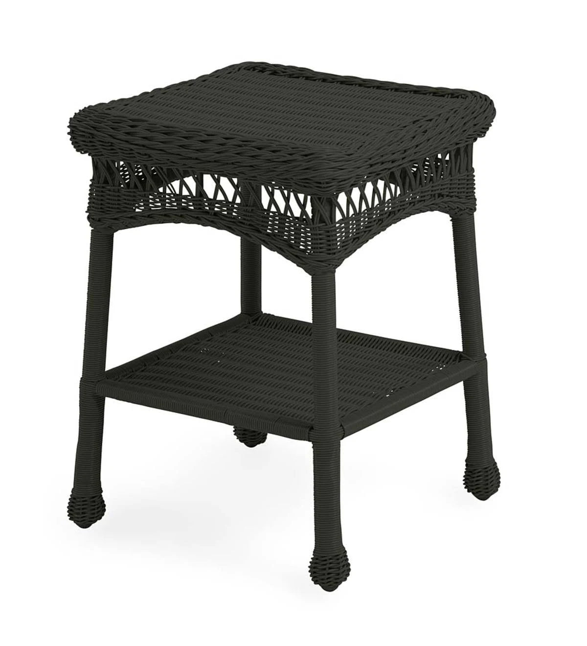 Black Wicker End Table R38768