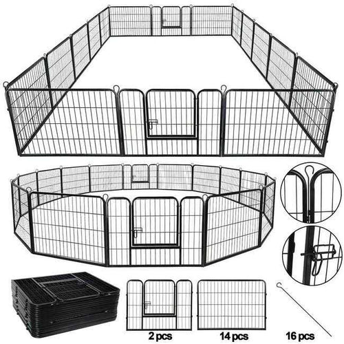 16 Panel Dog Kennel Playpen D19696