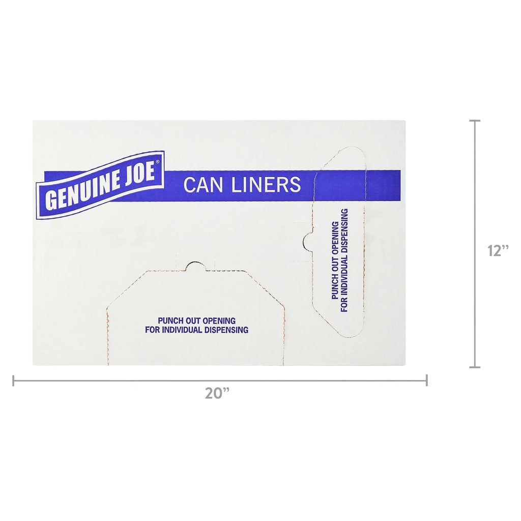 Black 60 Gallon Trash Can Liners, 50 per Box J6776