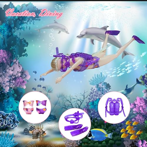 Doll Clothes and Accessories with Princess Gowns Dresses Shoes U35690