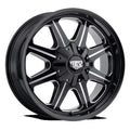 17x9 Black Machined Lip Wheels A224