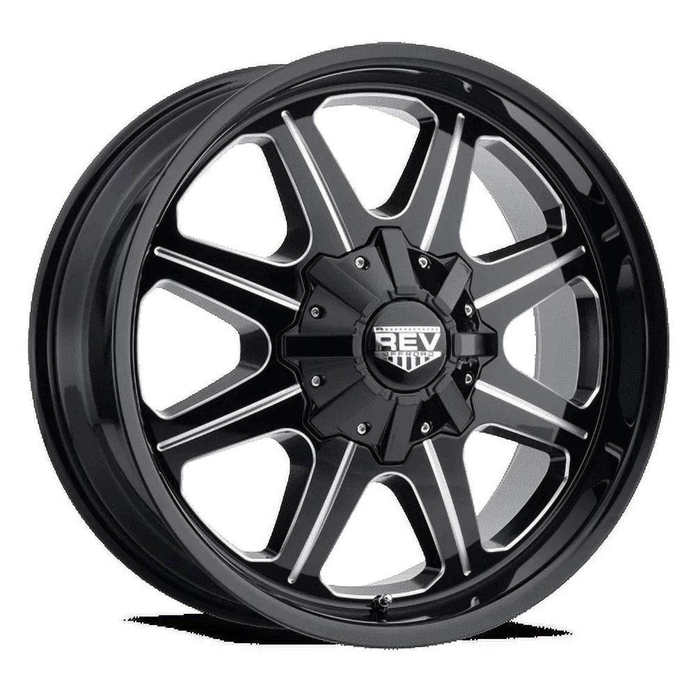 17x9 Black Machined Lip Wheels A224