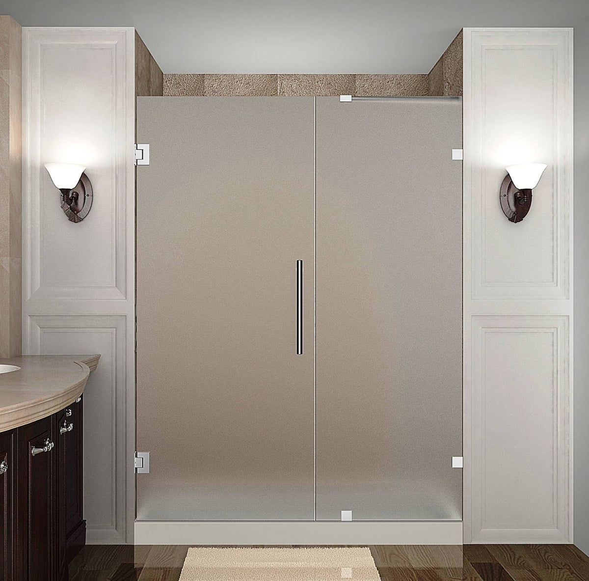 Frameless Hinged Shower Door with Chrome L918083