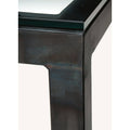 Clear Tempered Glass Bar Table with White Base J4133