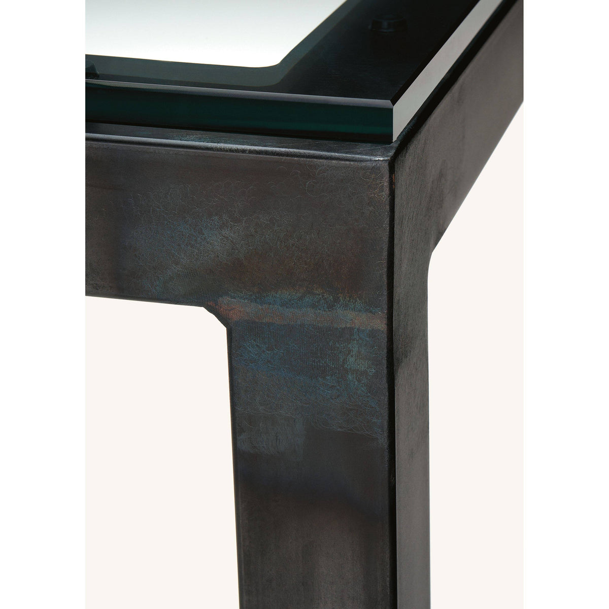 Clear Tempered Glass Bar Table with White Base J4133