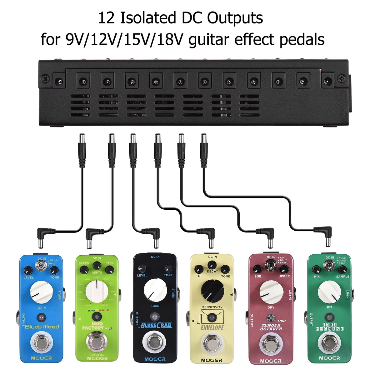 12 Isolated DC Outputs Guitar Effect Power Supply N586