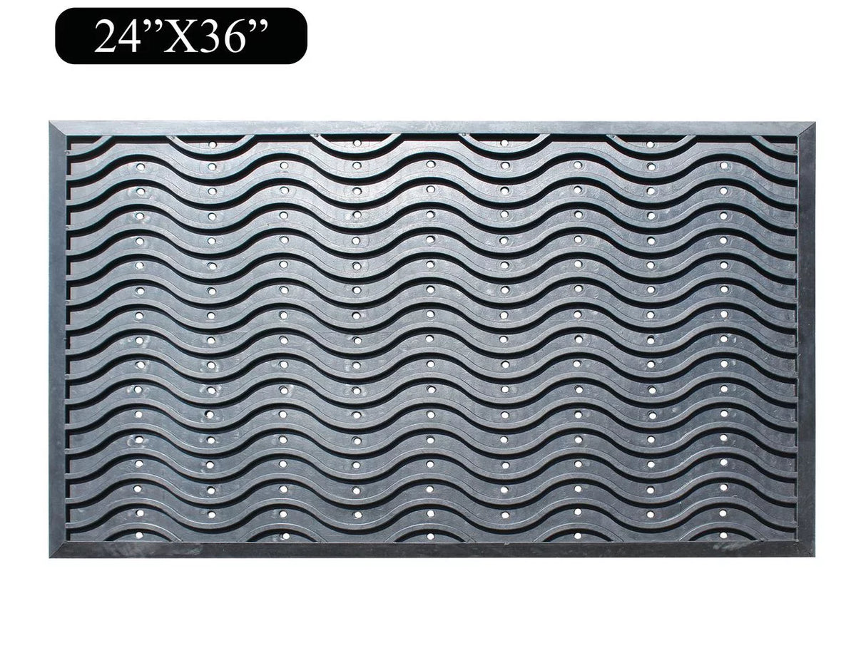 100% Rubber Clean Step Scraper Doormat U8157