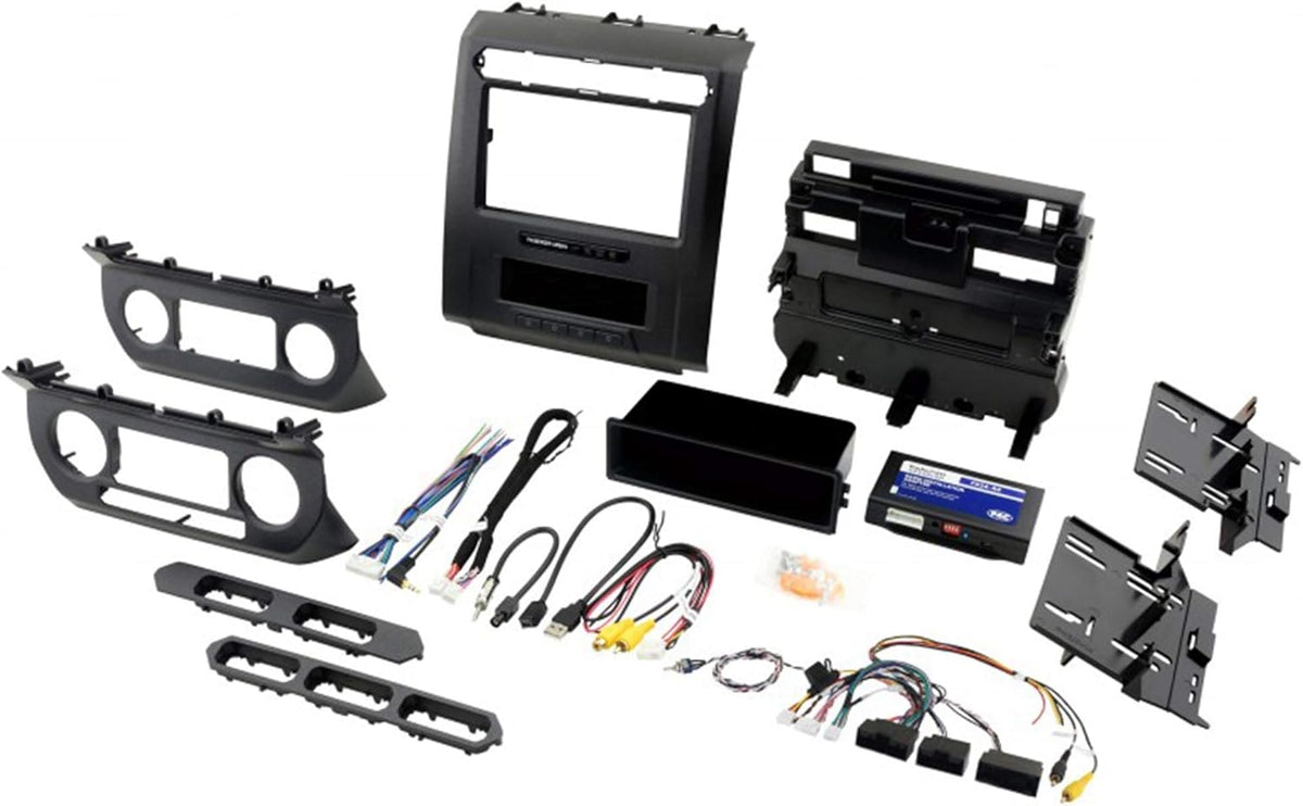 Radio Replacement Kit with Integrated Climate Controls for Select 2015 to 2020 Ford Trucks with 8-Inch Display P297
