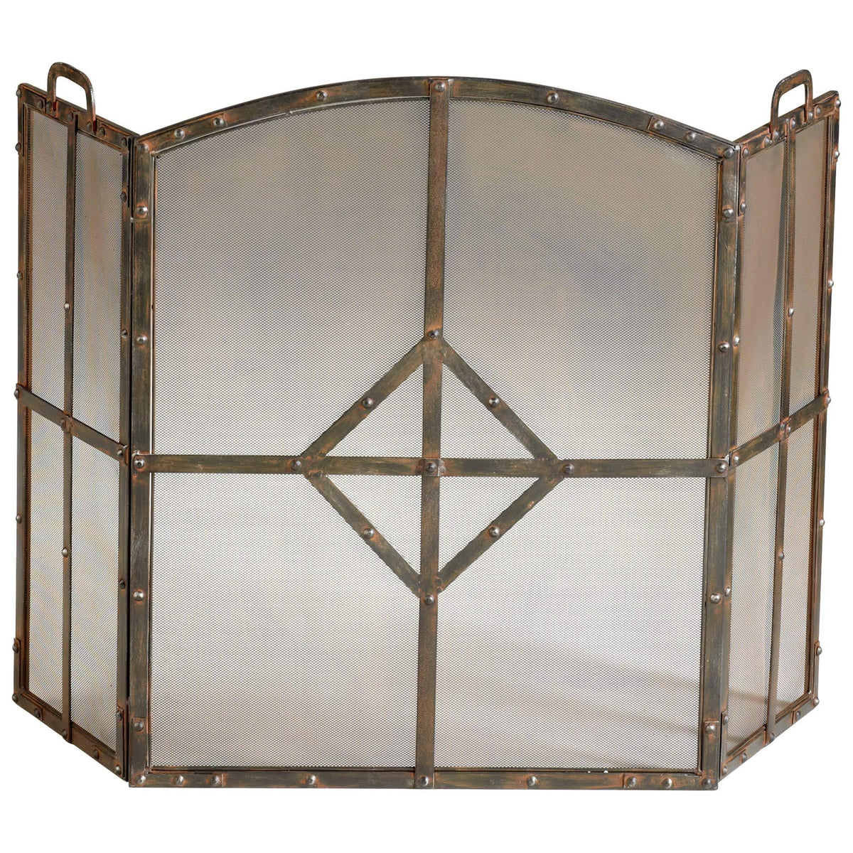 Rustic Fireplace Screen J4816
