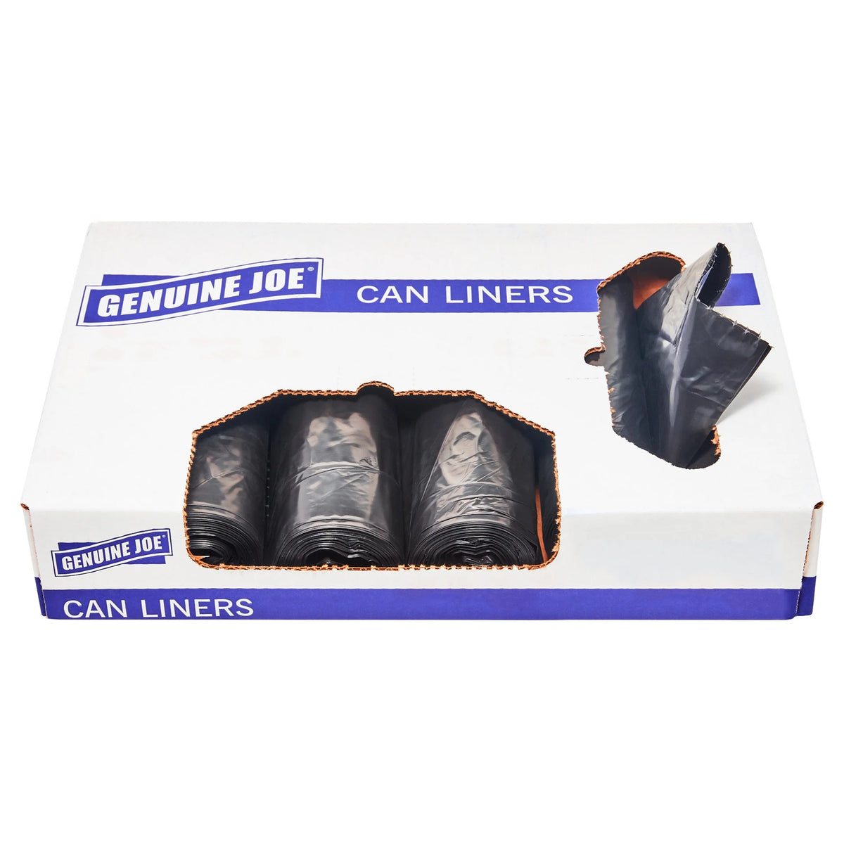 Black 60 Gallon Trash Can Liners, 50 per Box J6776