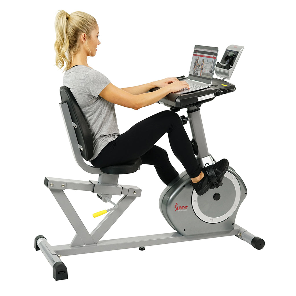Magnetic Indoor Recumbent Exercise Desk Bike 350 lb Weight Capacity Y735484