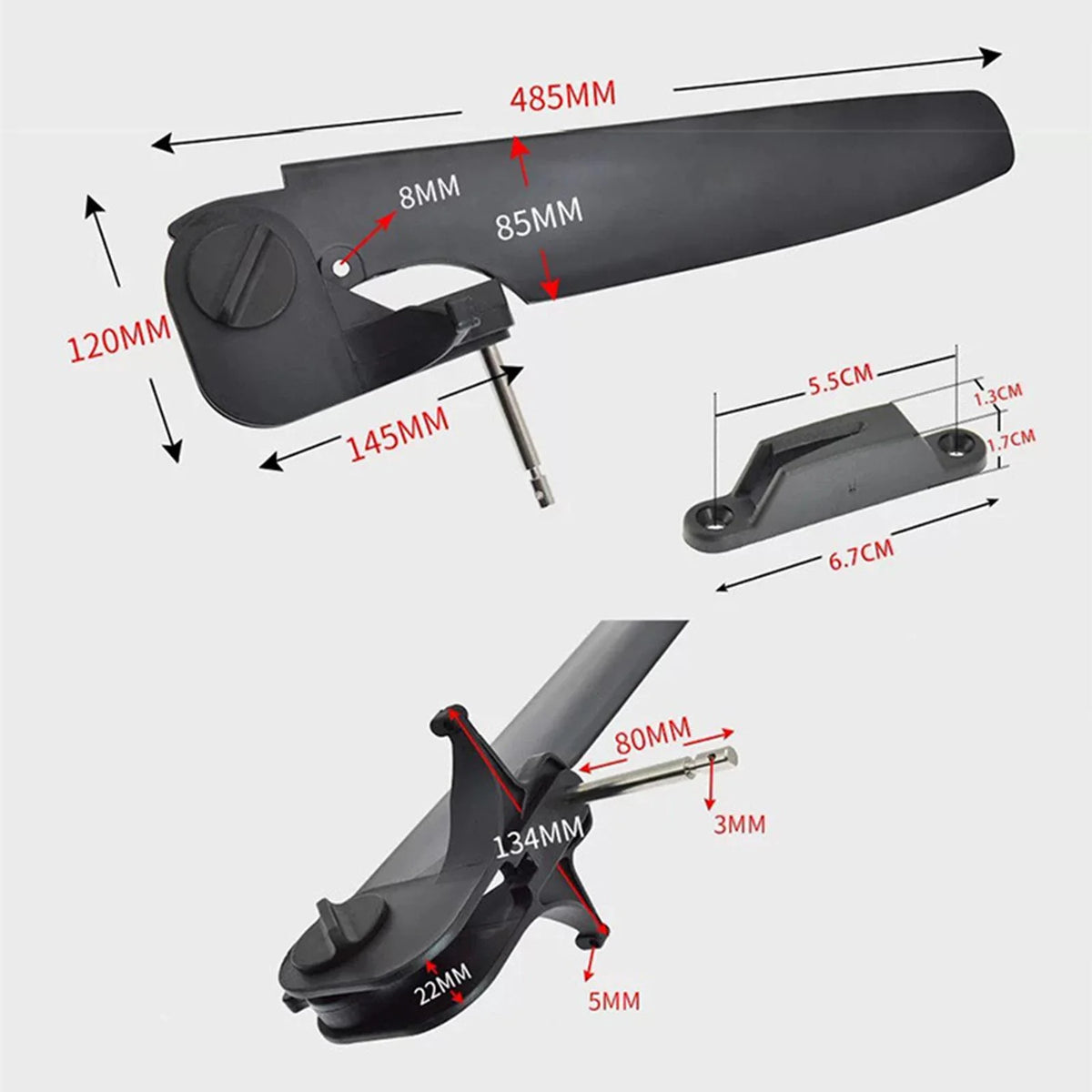 Kayak Rudder Foot Control Steering System 80mm D79767