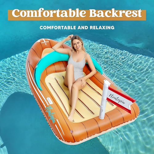 Inflatable Boat Pool Float with Cooler X428