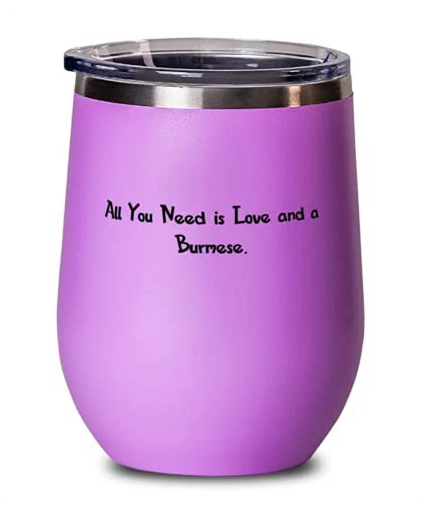 Burmese Cat Wine Glass E920