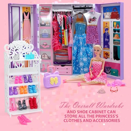 Doll Clothes and Accessories with Princess Gowns Dresses Shoes U35690