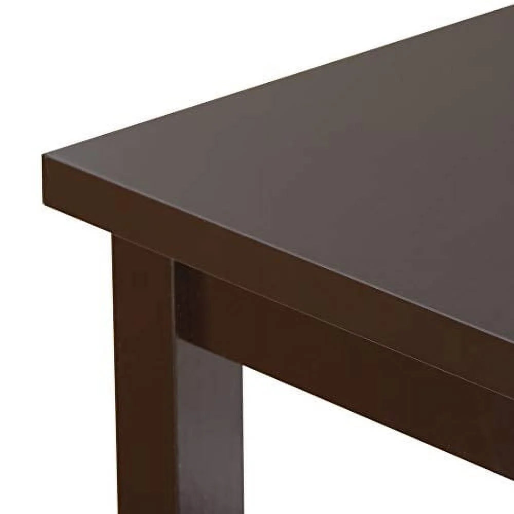 Espresso Narrow Side Table with Drawers and Shelf V26765