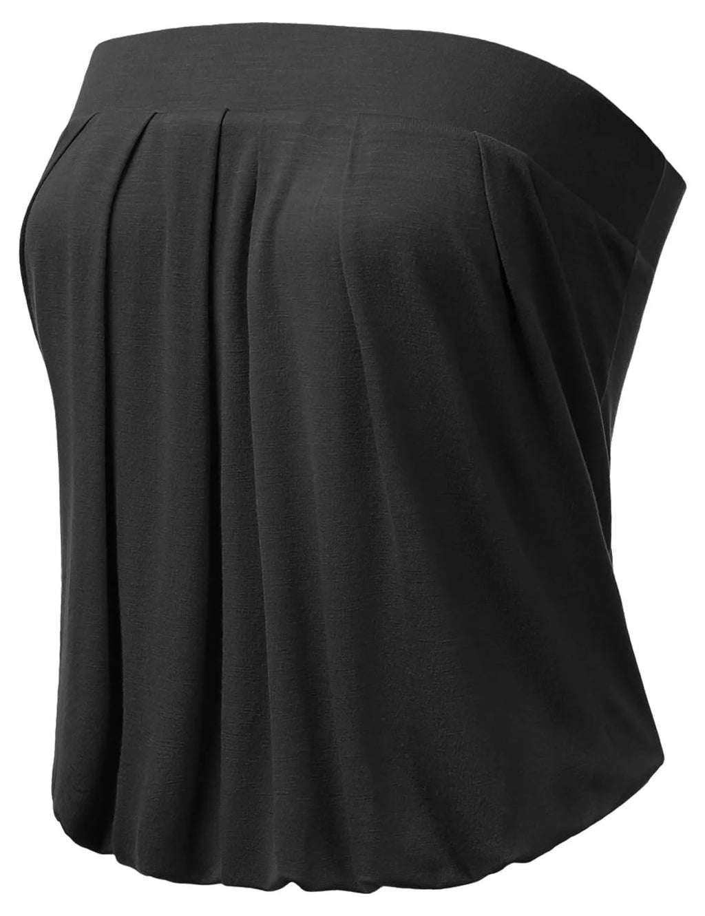 Solid Natural Pleated Tube Top D18360