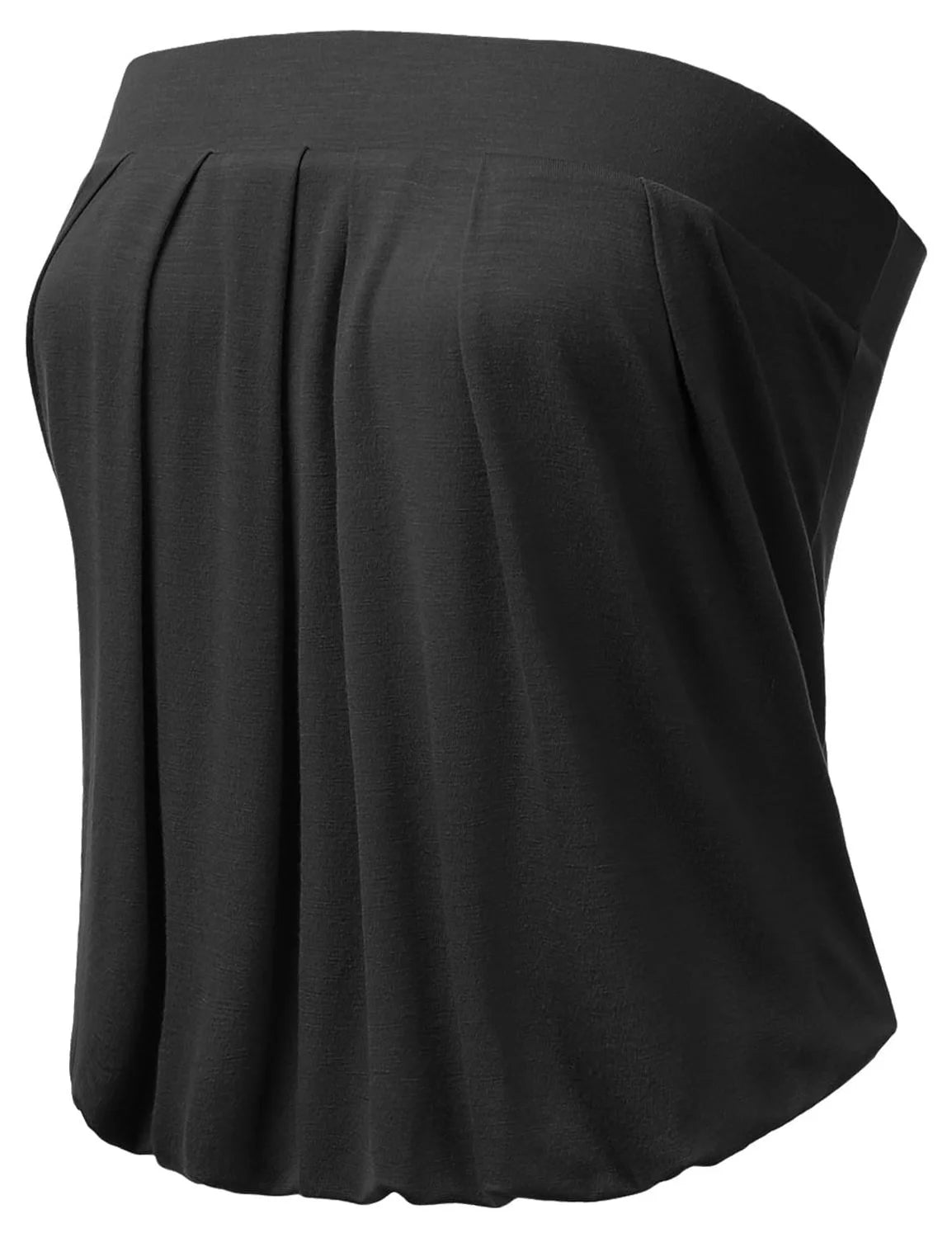 Solid Natural Pleated Tube Top D18360