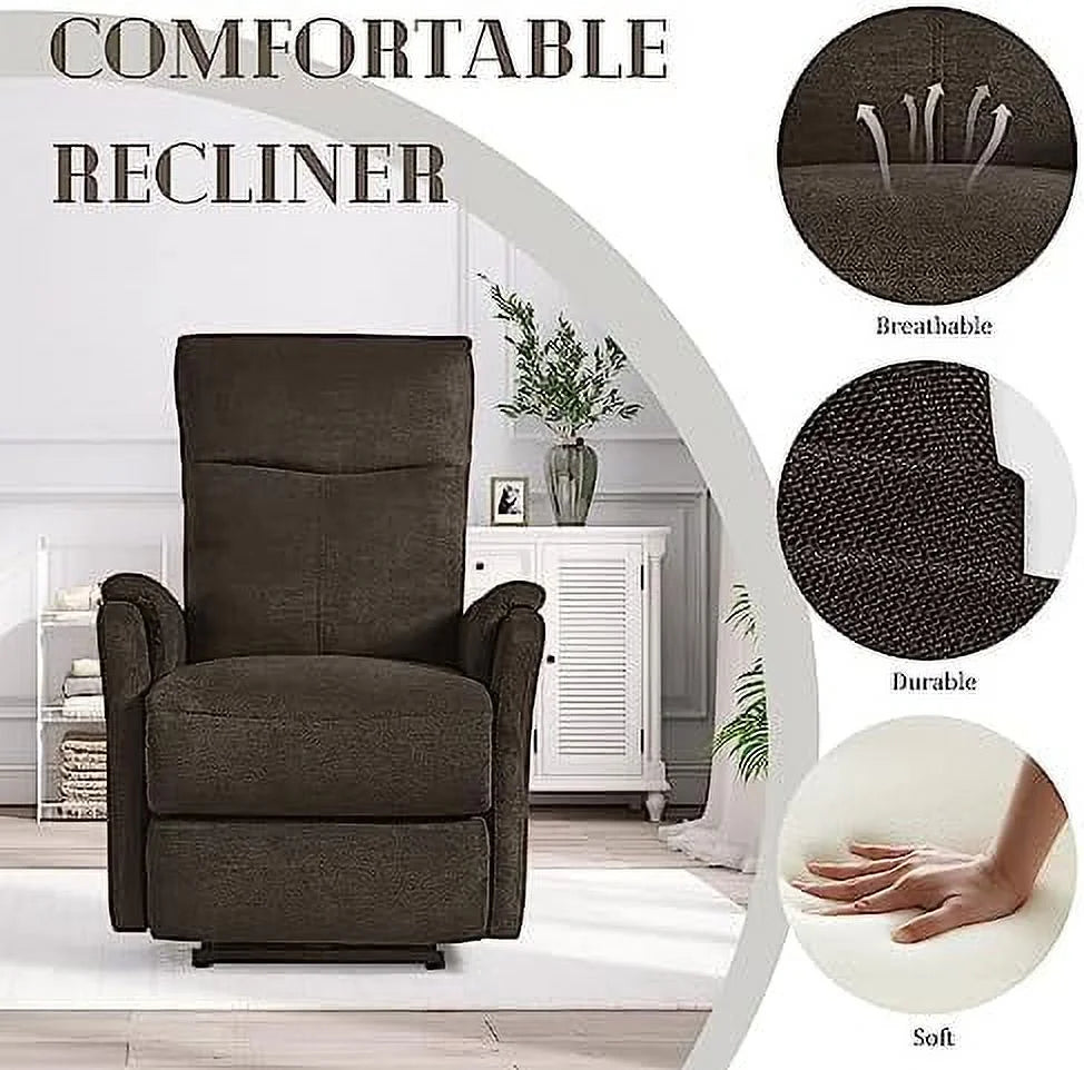 Yellow Fabric Power Recliner Chair with USB Port P881379