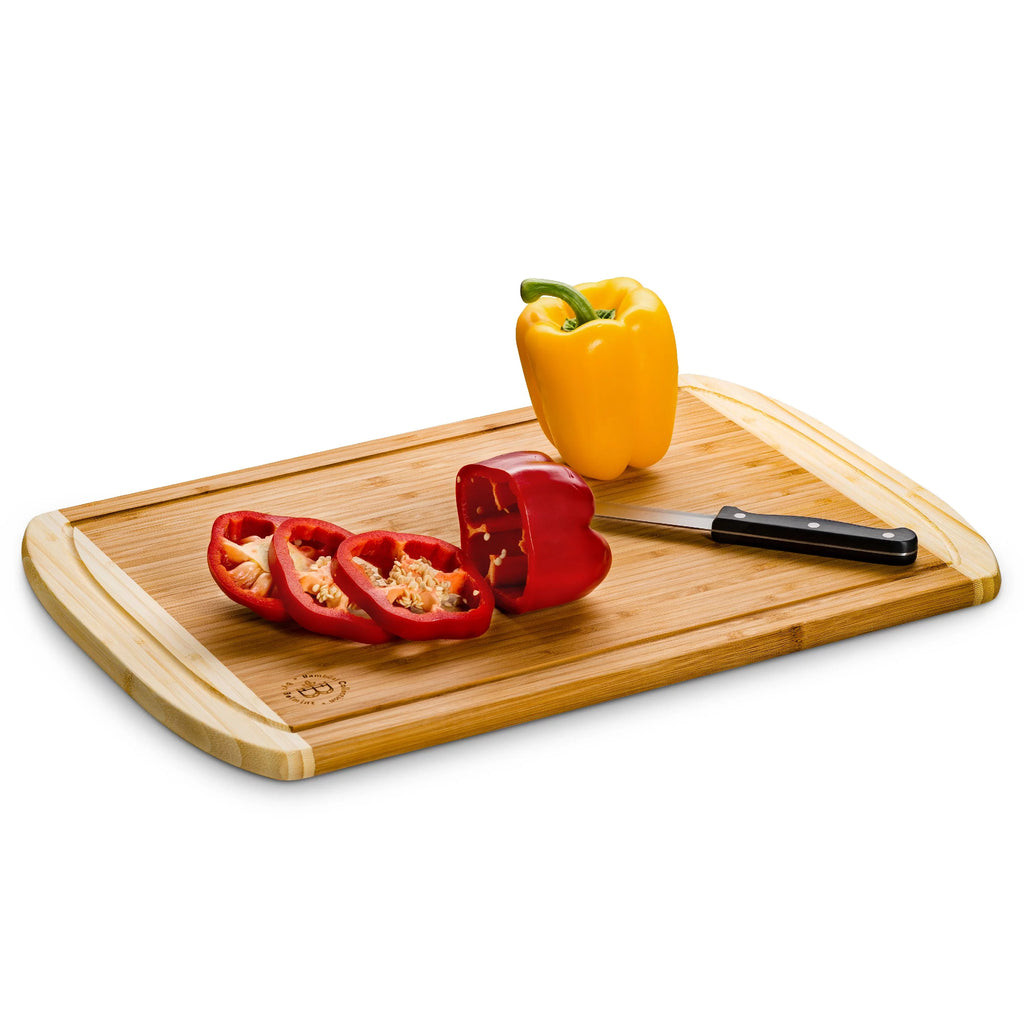Extra Large Bamboo Cutting Board with Juice Grooves E9376