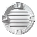 Round Louver with Decorative Trim and Keystones I3085