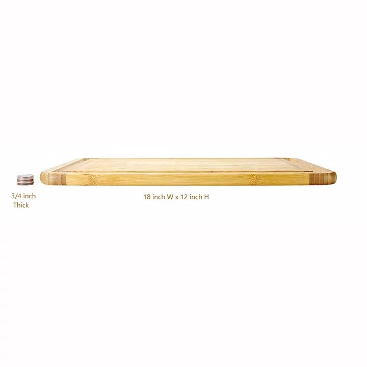 Extra Large Bamboo Cutting Board with Juice Grooves E9376