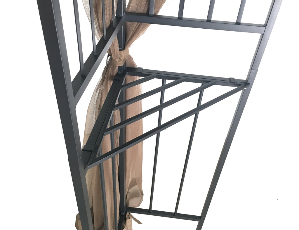 10' x 10' Gazebo with Mosquito Net and Corner Shelves U794