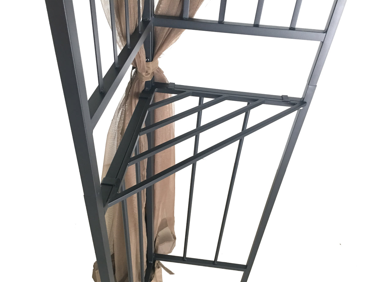 10' x 10' Gazebo with Mosquito Net and Corner Shelves U794