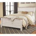 Queen Panel Bed in Whitewash X9566
