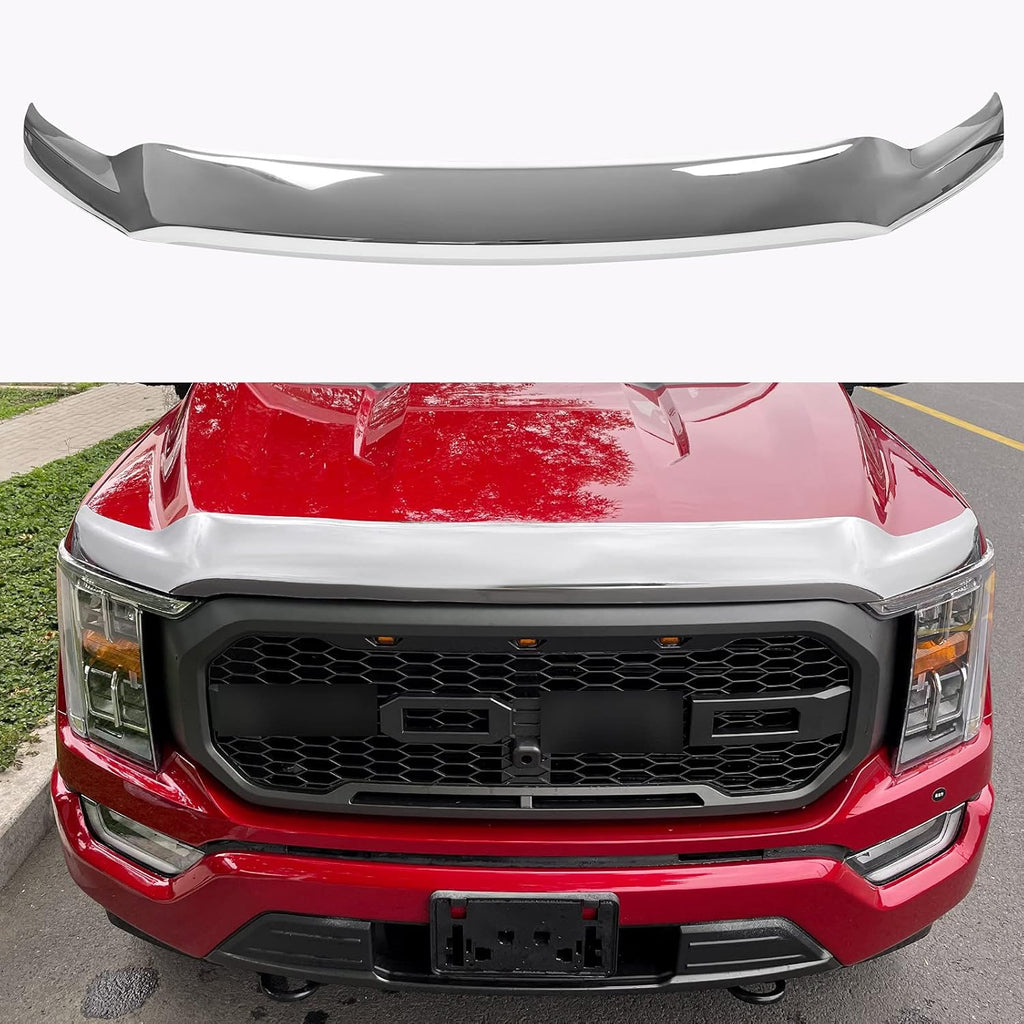 Glossy Carbon Fiber Hood Deflector for Ford F150 V34830