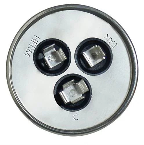 80/10 uF 370 VAC Dual Round Capacitor G74875