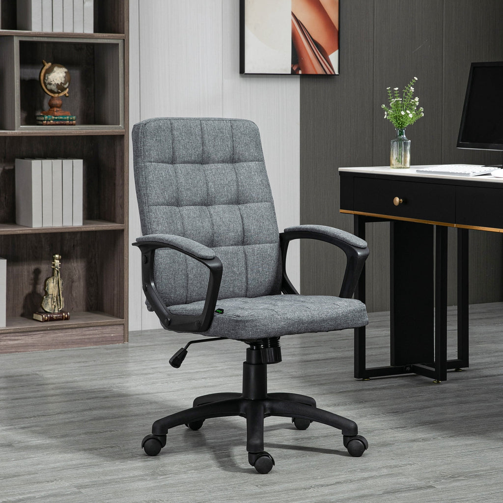 Gray Fluffy Home Office Chair with Adjustable Height X7917