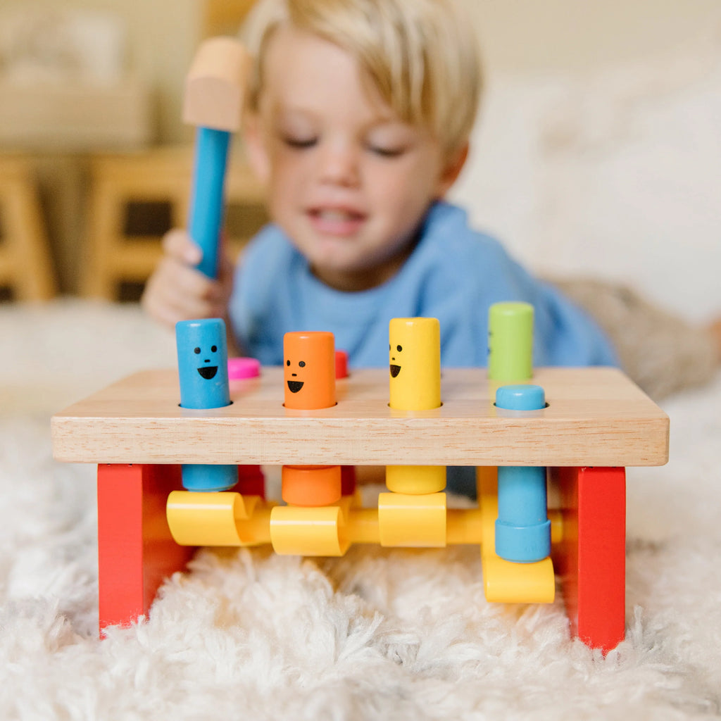 Wooden Pounding Bench Toy With Mallet B4294