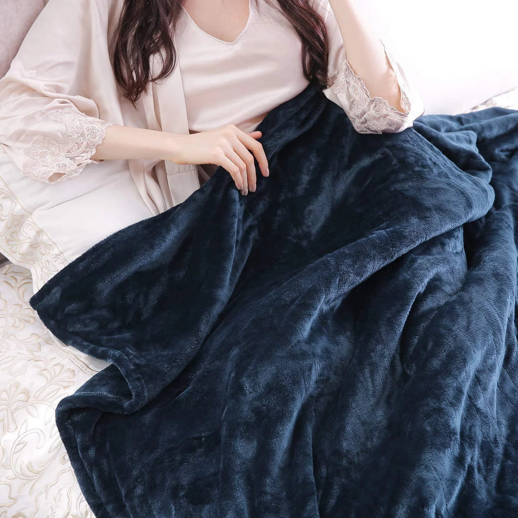 Electric Heated Blanket Twin Size Blue I808