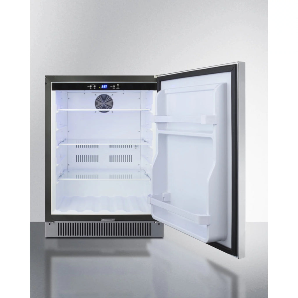 24 in. Wide Built-In Outdoor All-Refrigerator E158