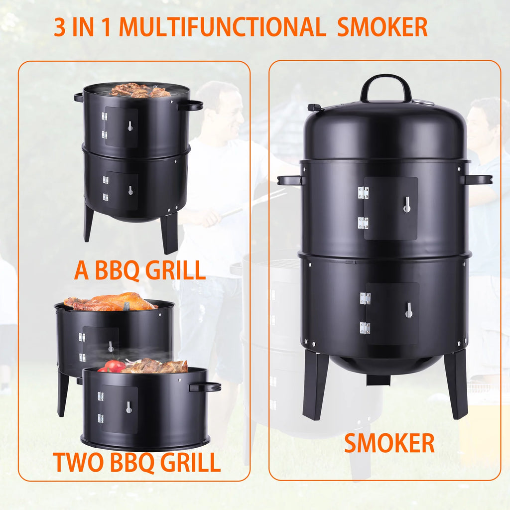 Portable Charcoal Smoker Grill T8439
