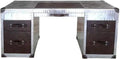 Aluminum Desk with Leather Drawer O2907