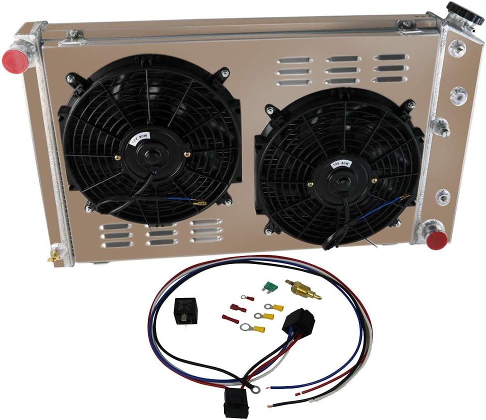 Aluminum 3 Row Radiator with Shroud Fan and Relay V82106