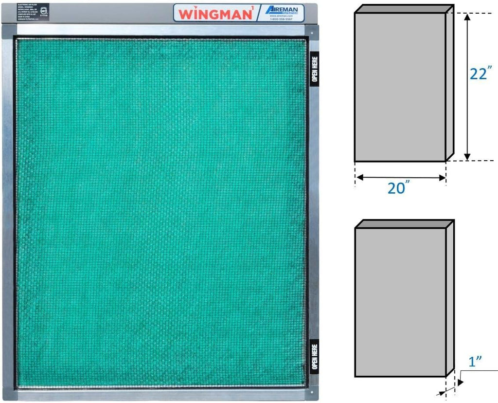 17x25x1 Electronic Air Filter with Year Supply of Replacement Pads S545