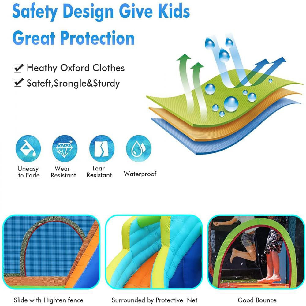 Kids Inflatable Bounce House Ball Pit Play Slide With Blower L57025