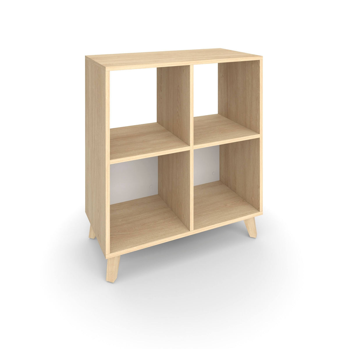 Light Walnut Modern Cube Bookcase K3423