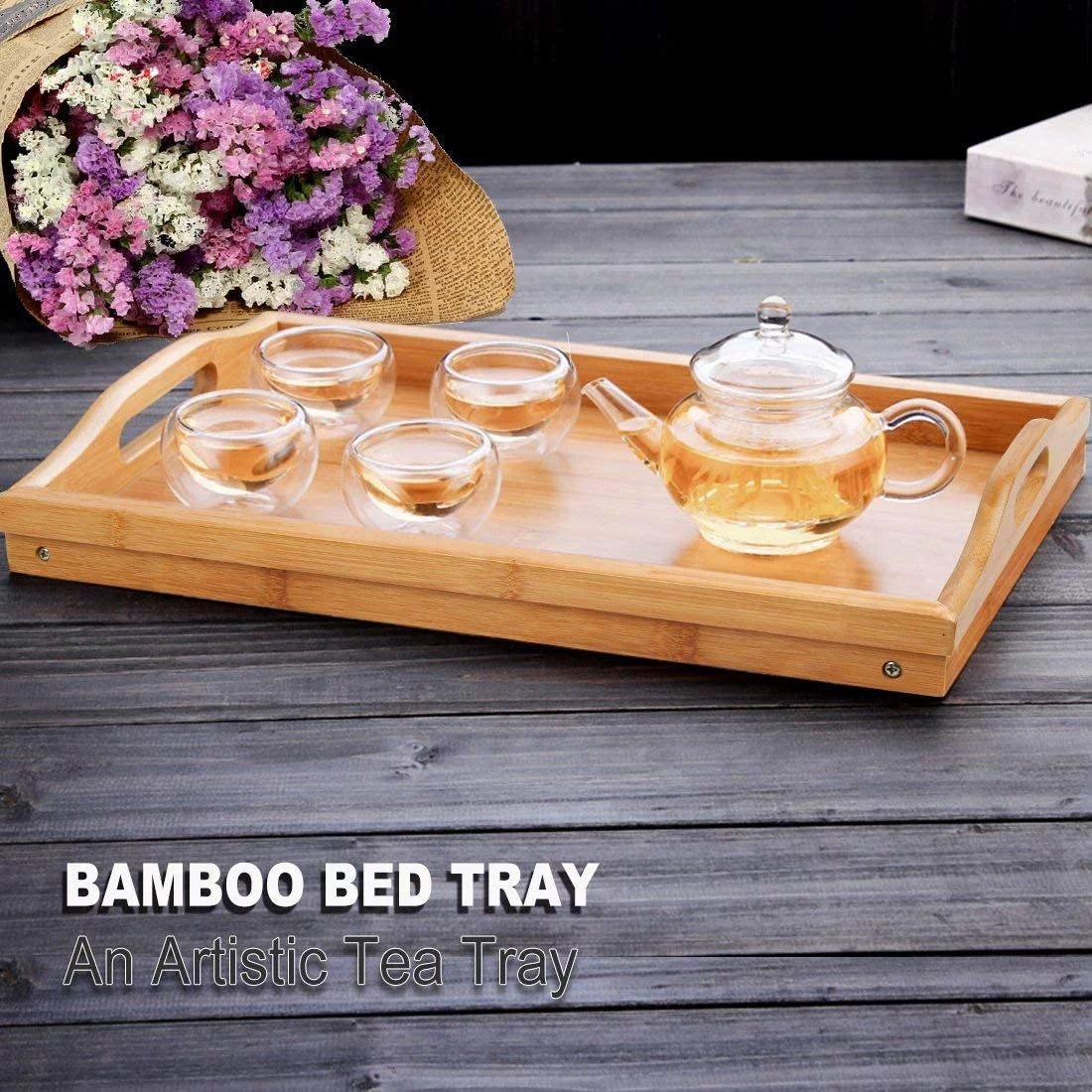 Bamboo Bed Tray with Folding Legs X960