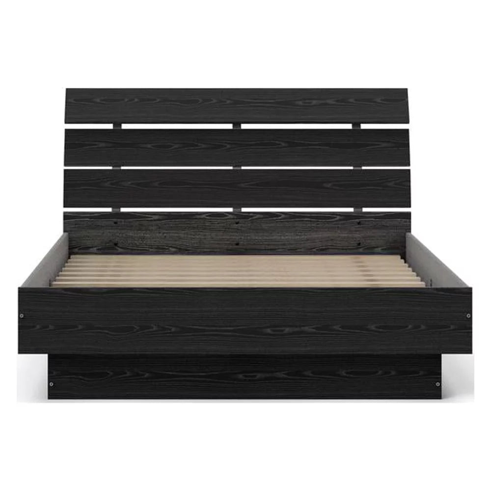 Full Bed with Slats Black Woodgrain R14305