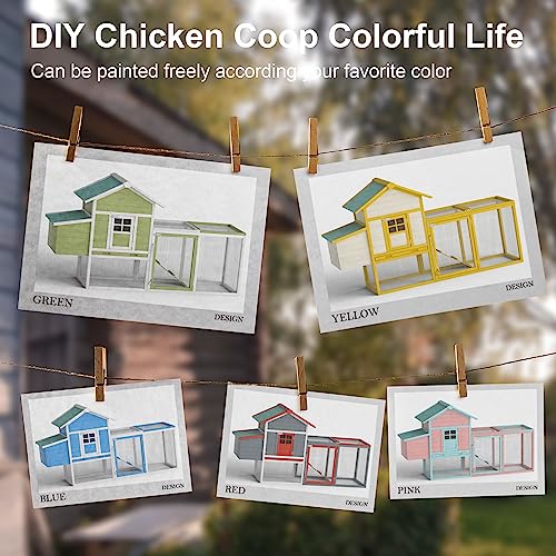 Wooden Chicken Coop with Nesting Box and Ramp L31119